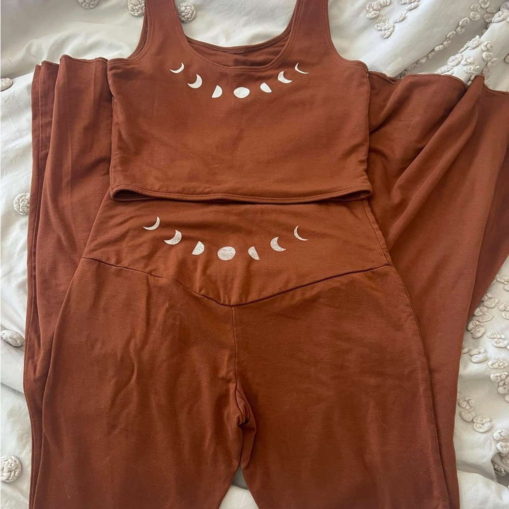 Purusha People Moon Phase Crop Top and Bells set